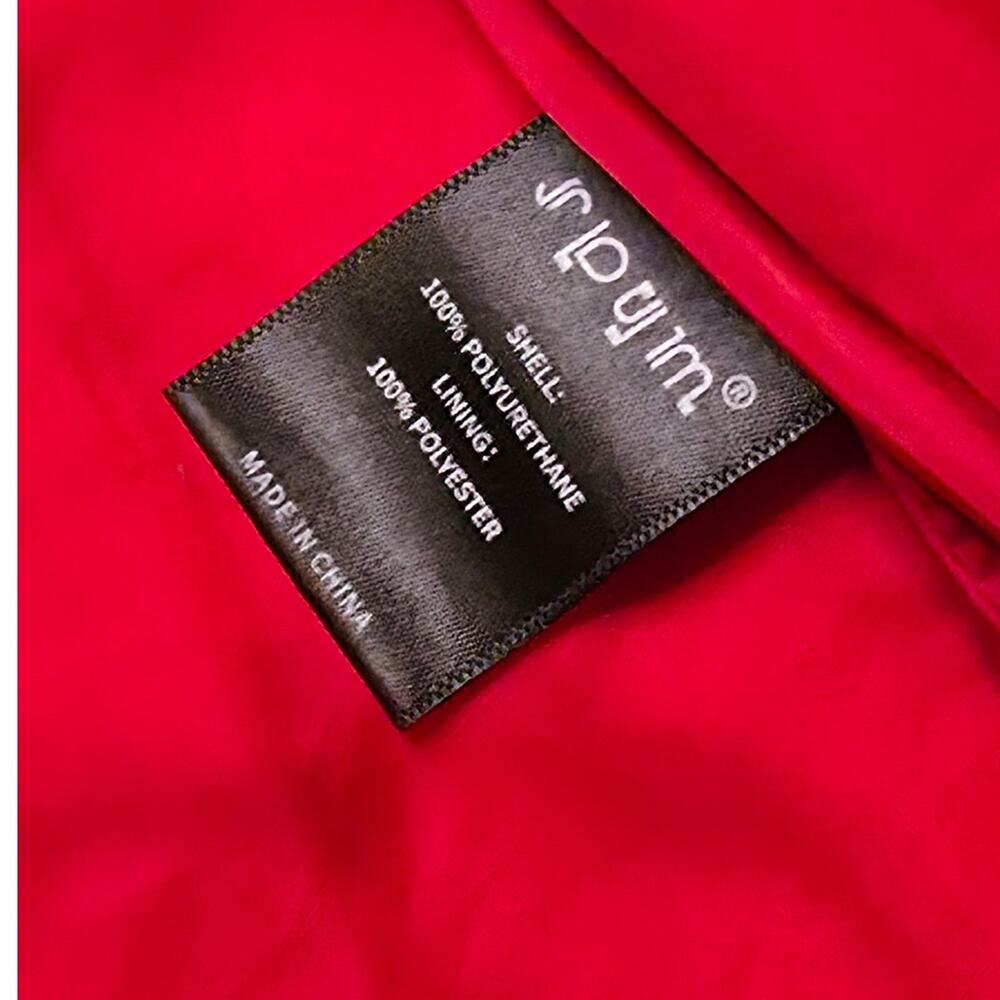 SPYM Faux Leather Moto Biker Jacket Red Quilted Zip NWT XL - Picture 9 of 10